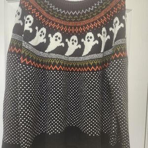 Vince Camuto Black Ghost Pattern Sweater